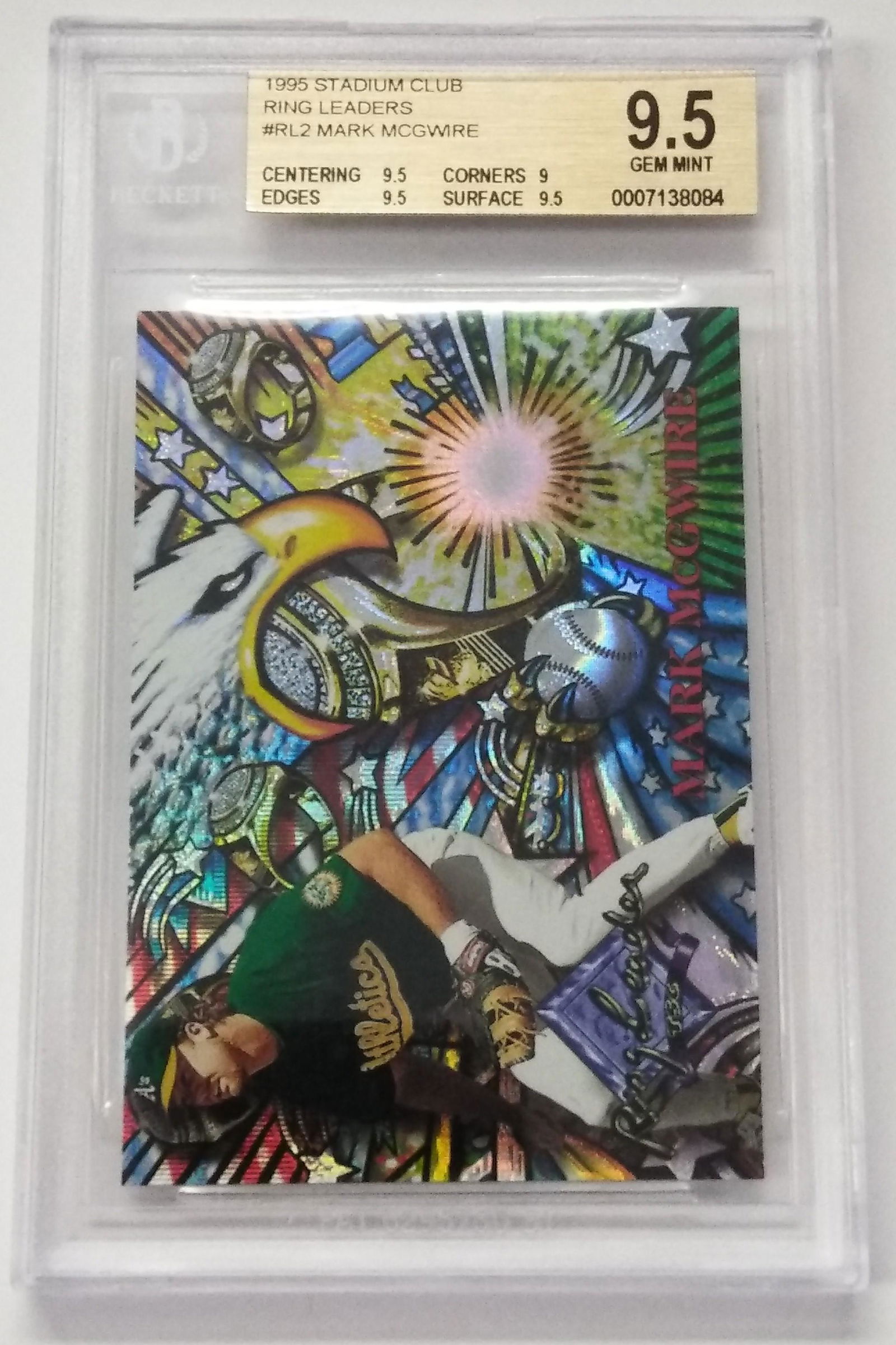 1995 Stadium Club Mark McGWIRE #RL2 Beckett 9.5 Gem (1 of 2)