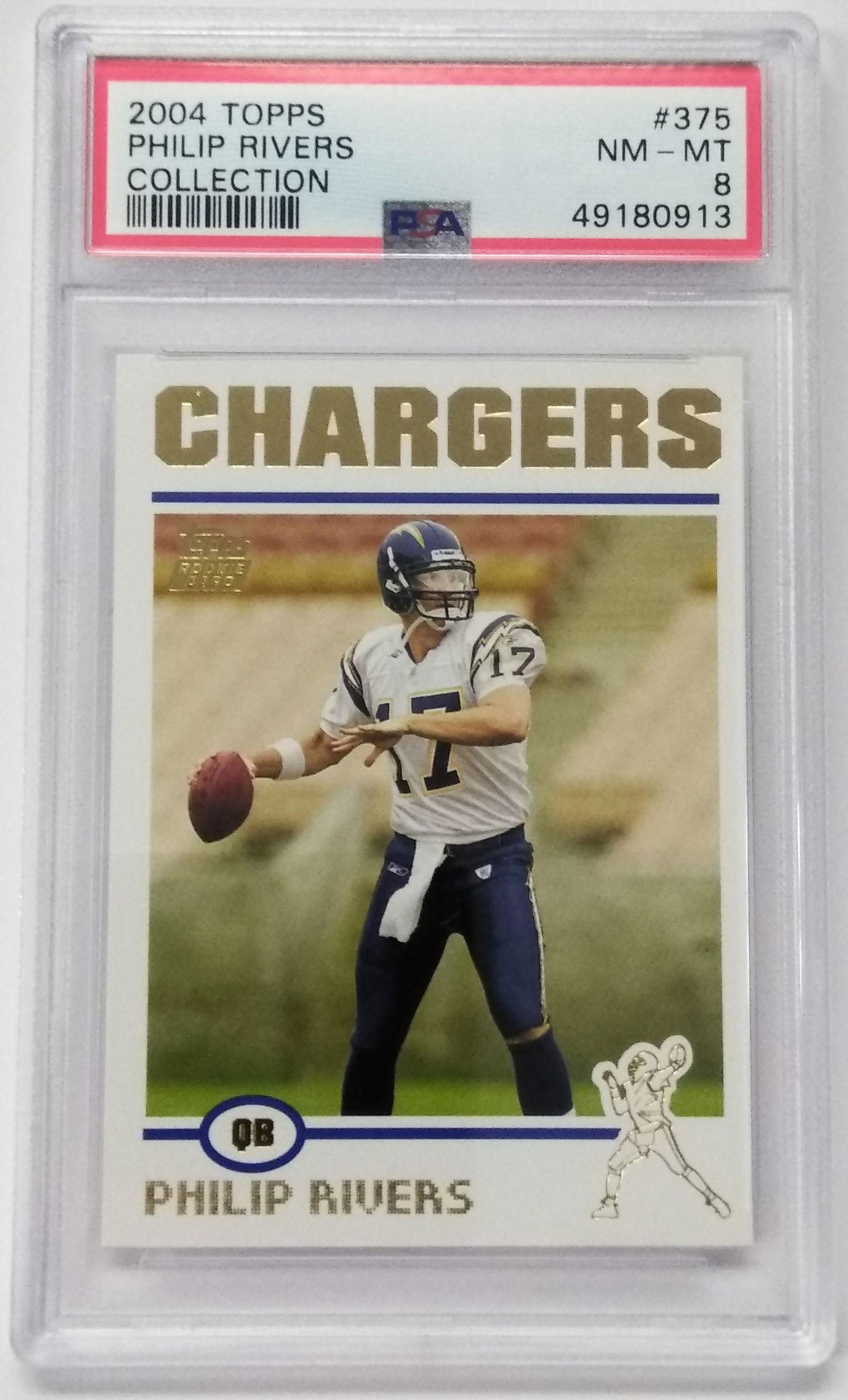 2004 Topps Phillip Rivers #375 Rookie QB PSA 8 NM-MT (1 of 2)