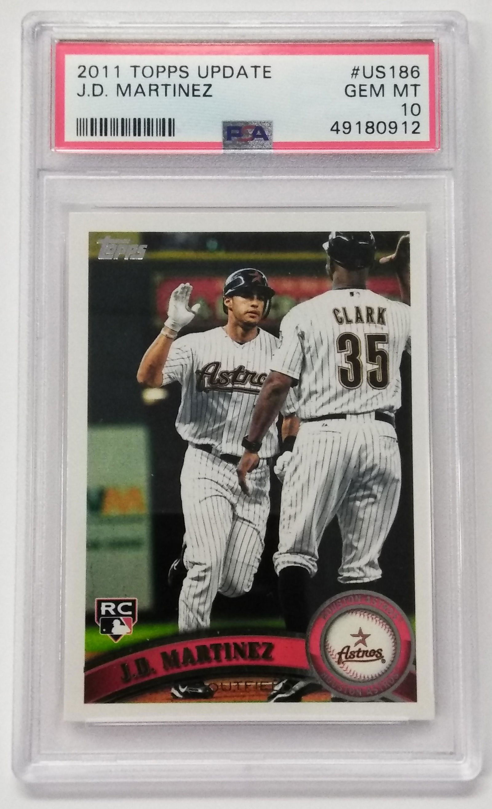 2011 Topps Update JD Martinez #186 Rookie PSA 10 GEM MT (1 of 2)