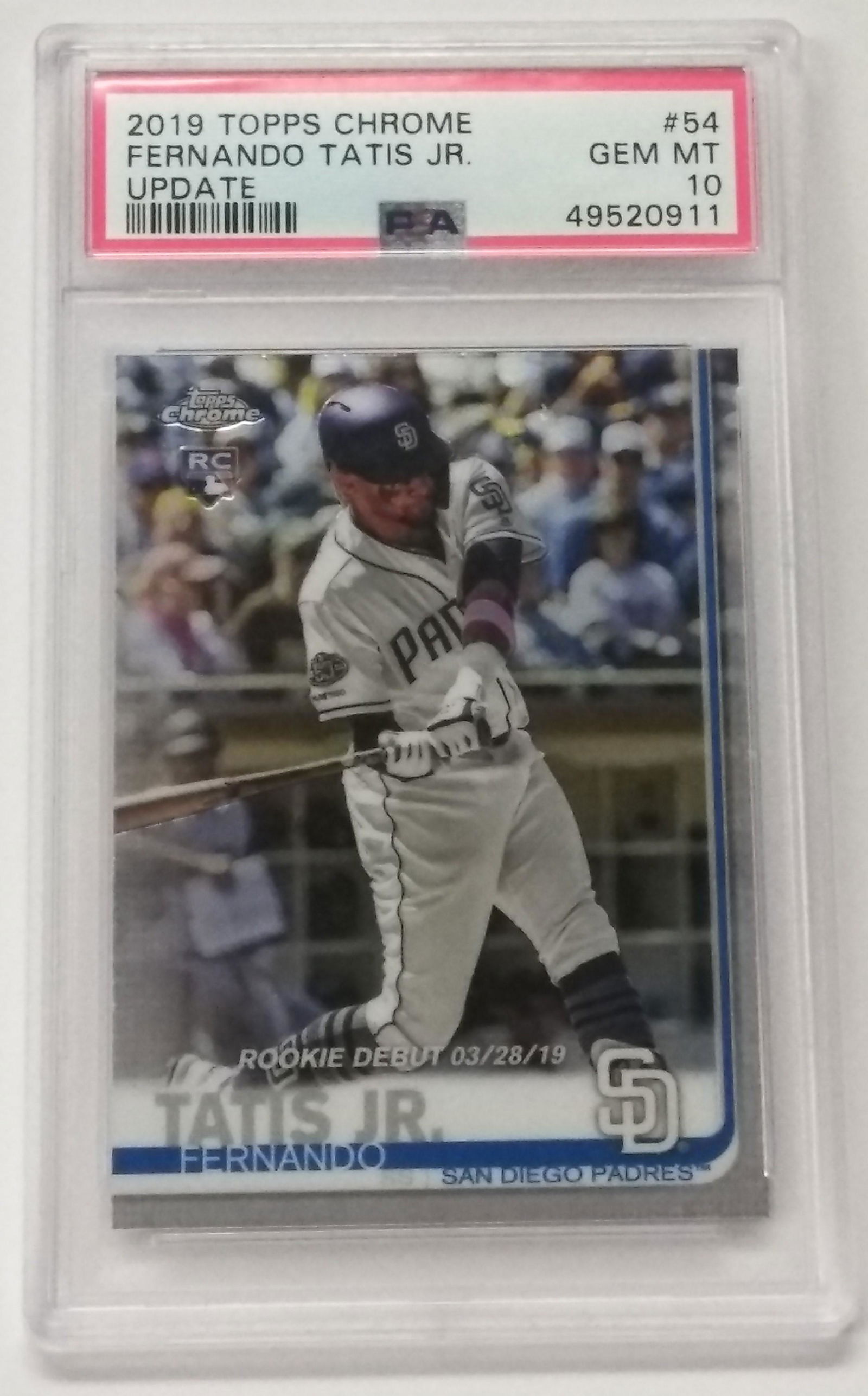 2019 Topps Chrome Fernando Tatis #54 Rookie PSA10 GEM (1 of 2)