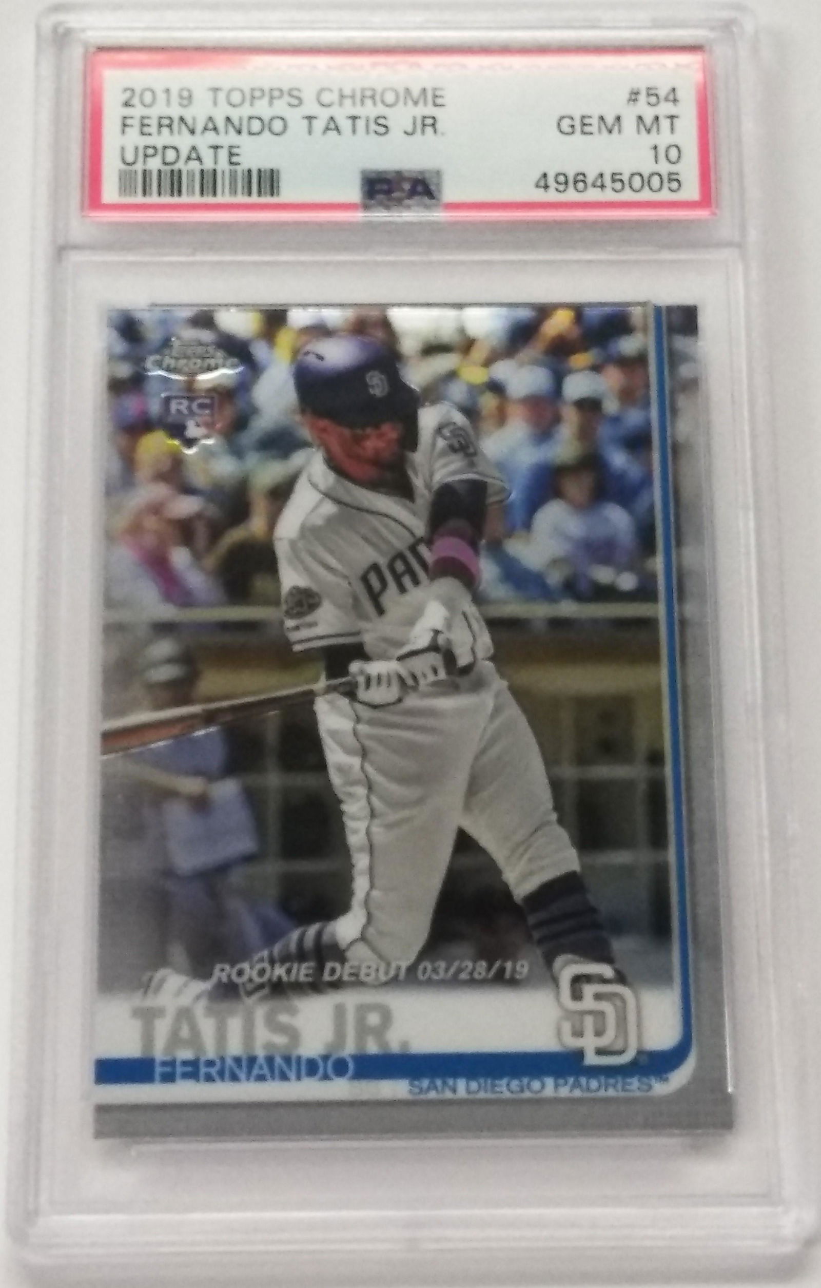 2019 Topps Chrome Update #54 Fernando Tatis Jr. PSA 10 (1 of 2)