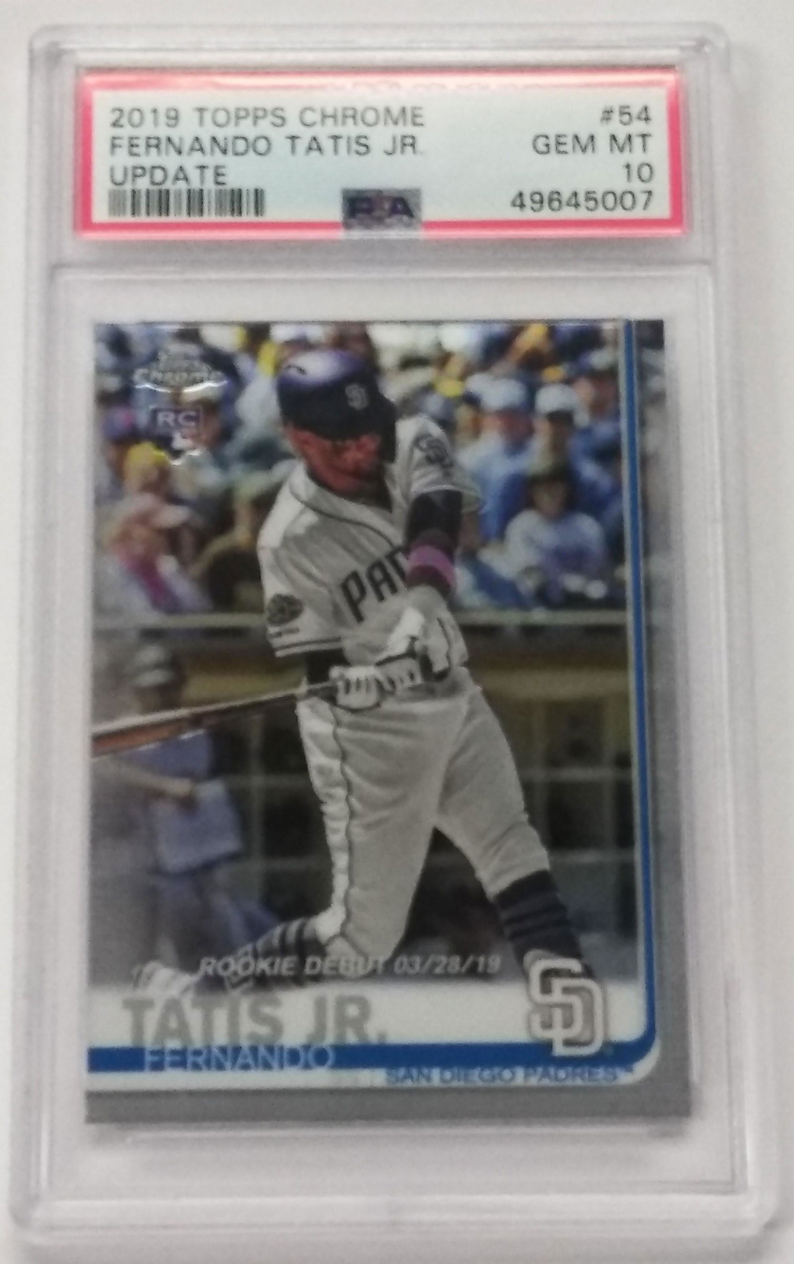 2019 Topps Chrome Update #54 Fernando Tatis Jr. PSA 10 (1 of 2)