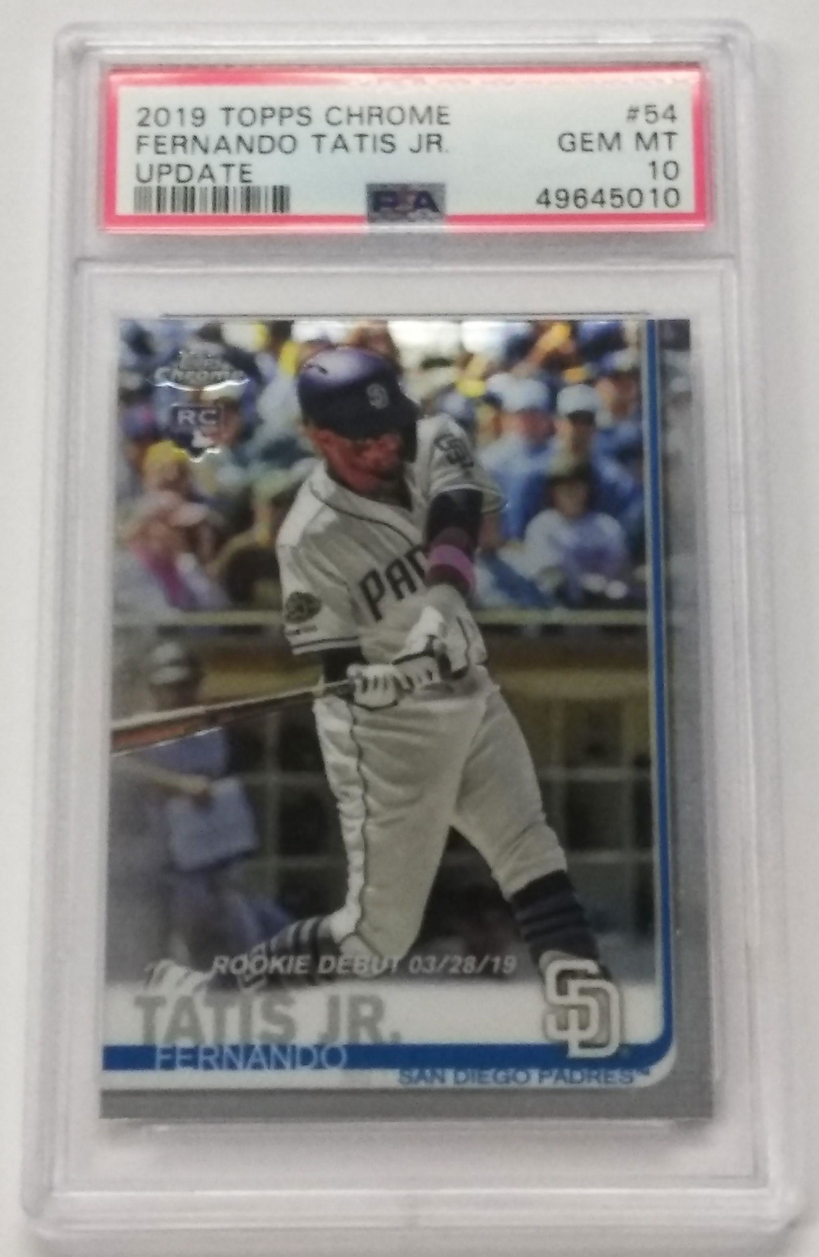 2019 Topps Chrome Update #54 Fernando Tatis Jr. PSA 10 (1 of 2)