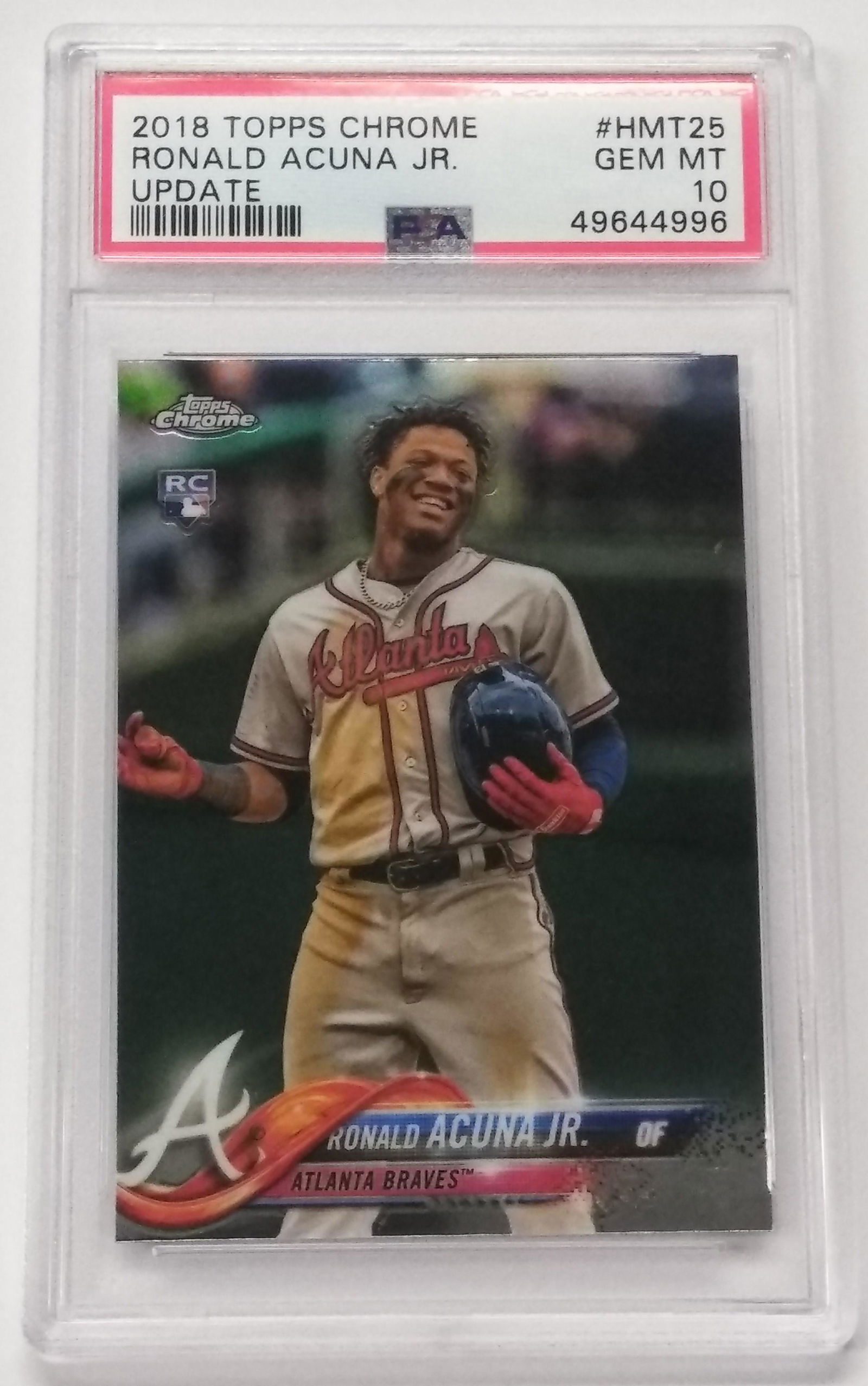 2018 Topps Chrome Update #HMT25 Ronald Acuna Jr. PSA 10 (1 of 2)