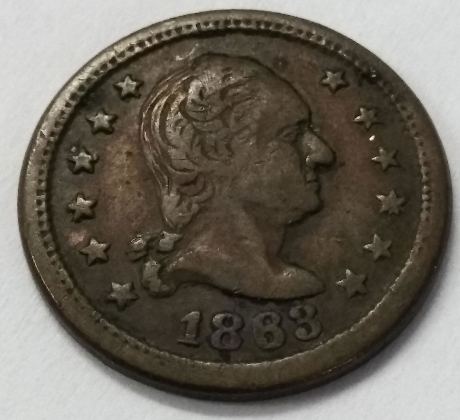 1863 George Washington "Wilson's Medal" Civil War Token (1 of 2)