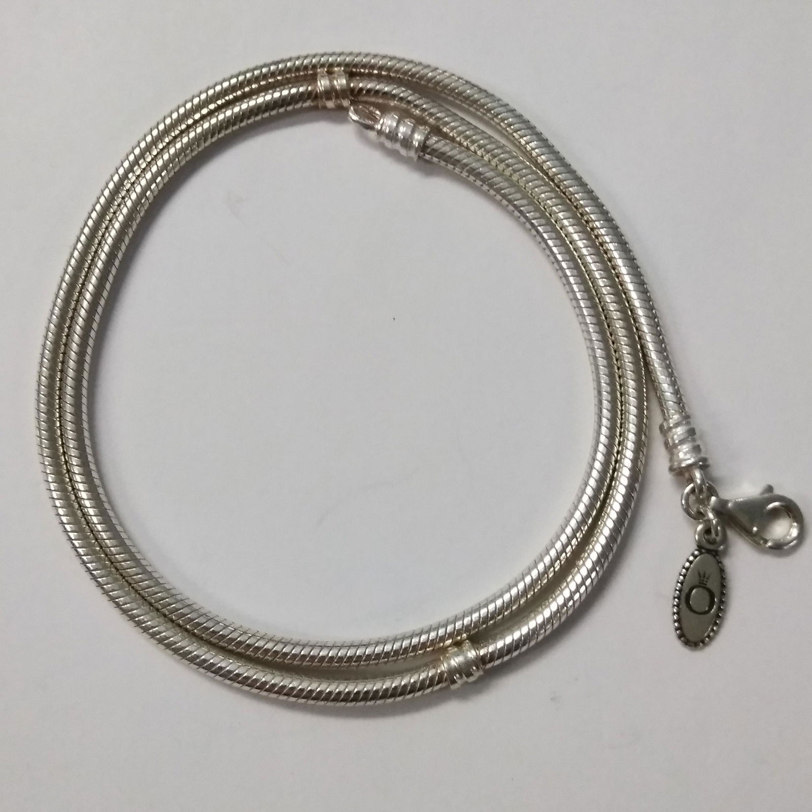 925 Silver Pandora Moments Snake Chain Bracelet 1.05ozt (1 of 2)