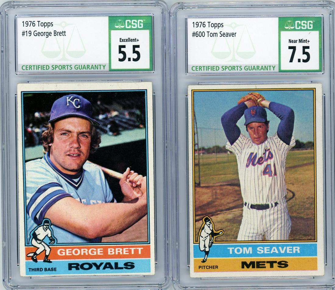 LOT OF 2! HOFers1976 TOM SEAVER AND GEORGE BRETT CSG (1 of 2)