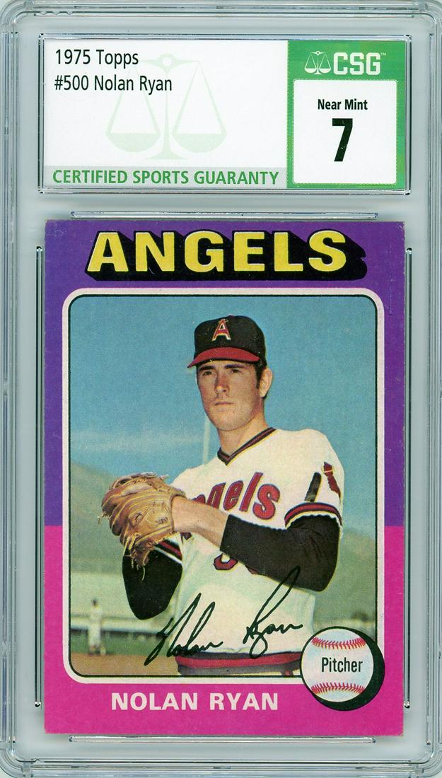1975  TOPPS NOLAN RYAN #500 HOF CSG NEAR MINT (1 of 2)