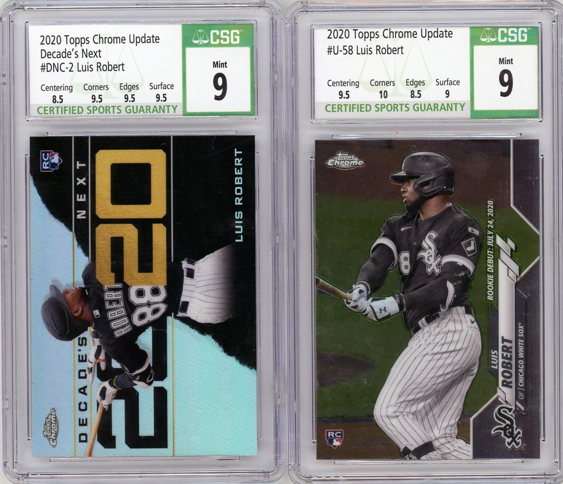 LOT OF 2 TOPPS LUIS ROBERT ROOKIE CARD!! CSG GRADED (1 of 2)