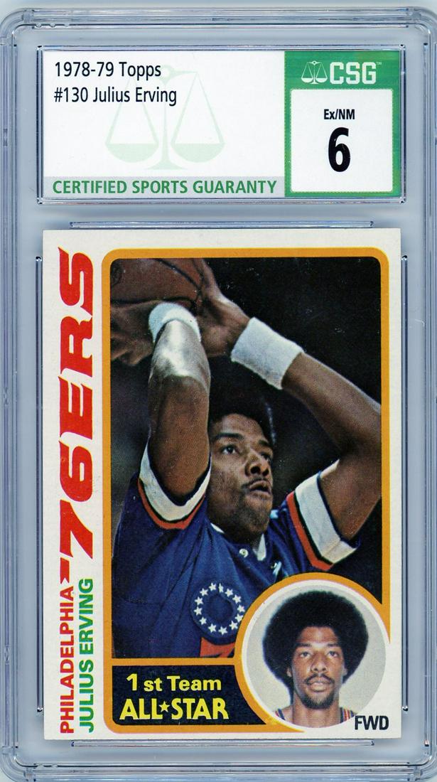 1978 TOPPS #130 JULIUS ERVING!! CSG GRADED!! (1 of 2)
