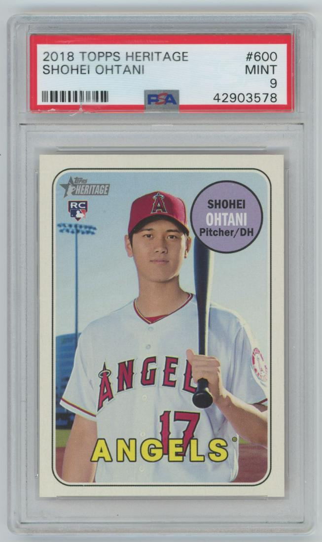 2018 Topps Heritage Shohei Ohtani  #600 Rookie PSA 9 (1 of 2)