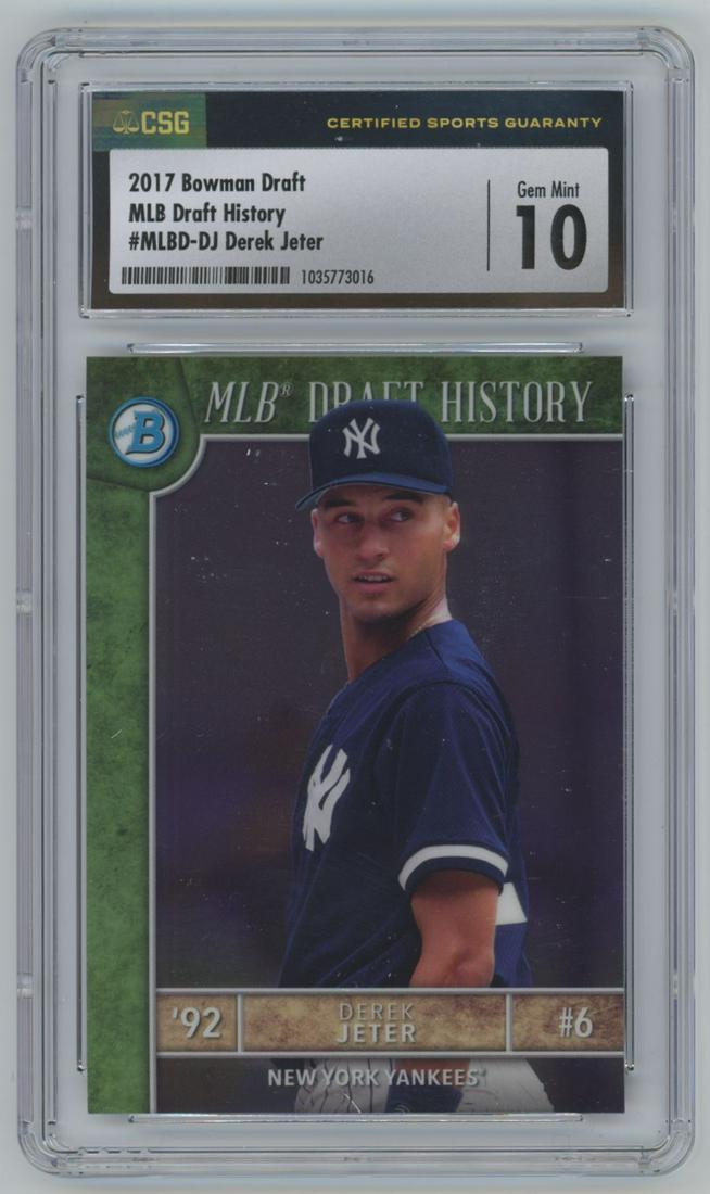 2017 Bowman Draft Derek Jeter #MLB-DJ CSG  10 (1 of 2)