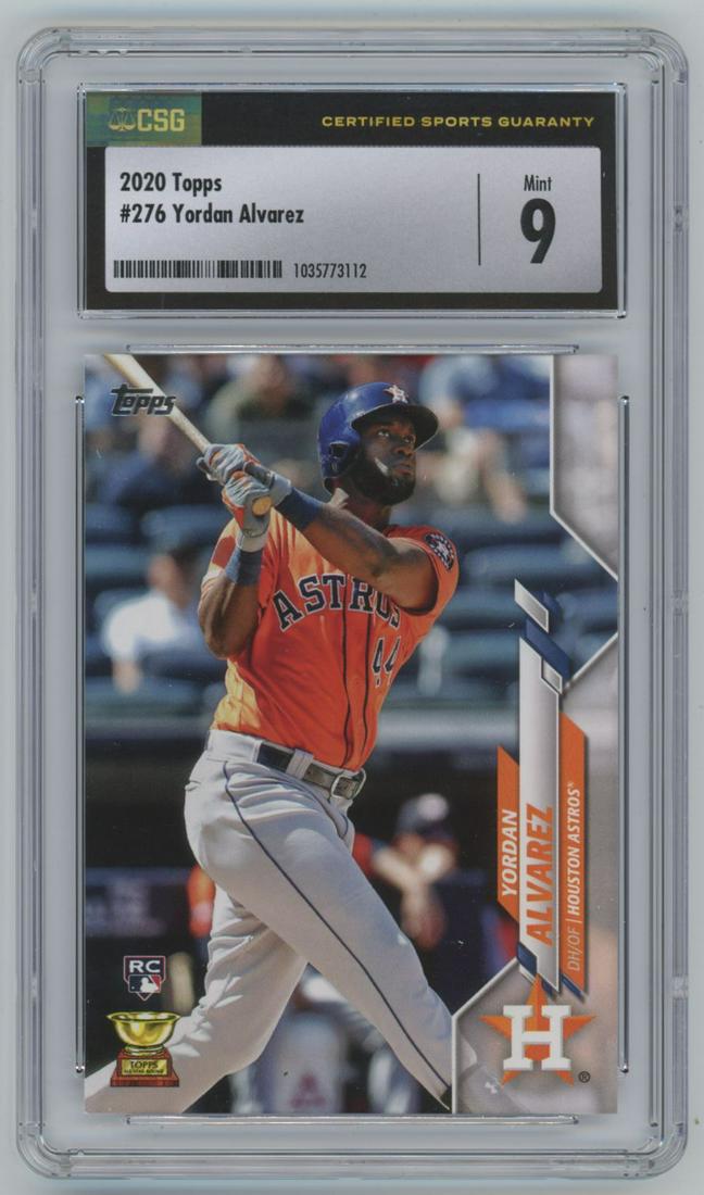 2020 Topps Yordan Alvarez Rookie #276 CSG 9 (1 of 2)