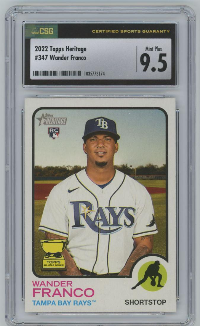 2022 Topps Heritage Wander Franco Rookie #347 CSG 9.5 (1 of 2)