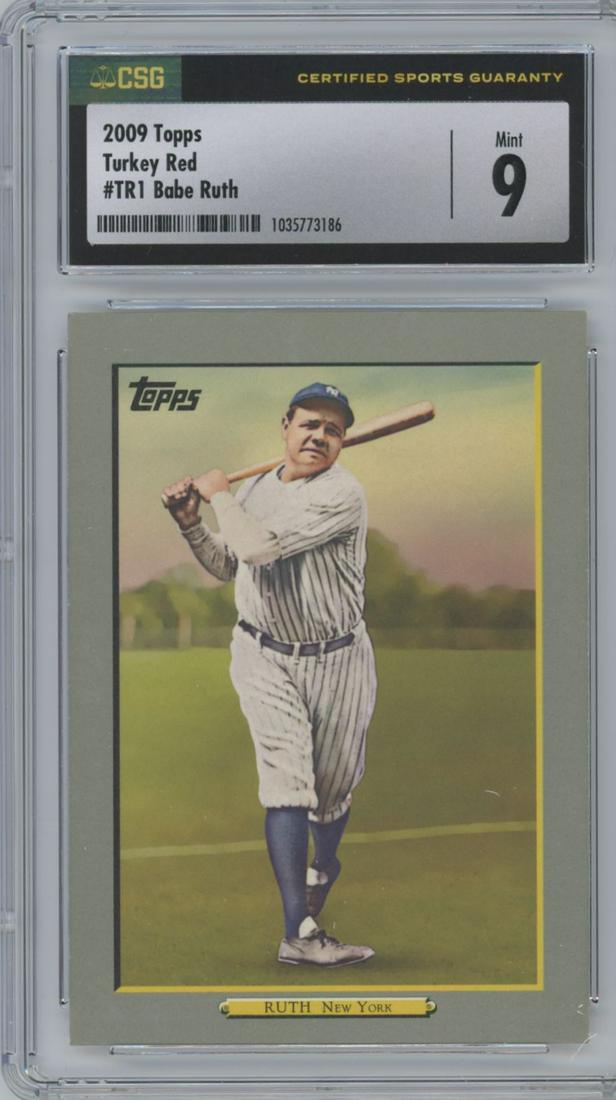 2009 Topps Turkey Red Babe Ruth #TR1 CSG 9 (1 of 2)