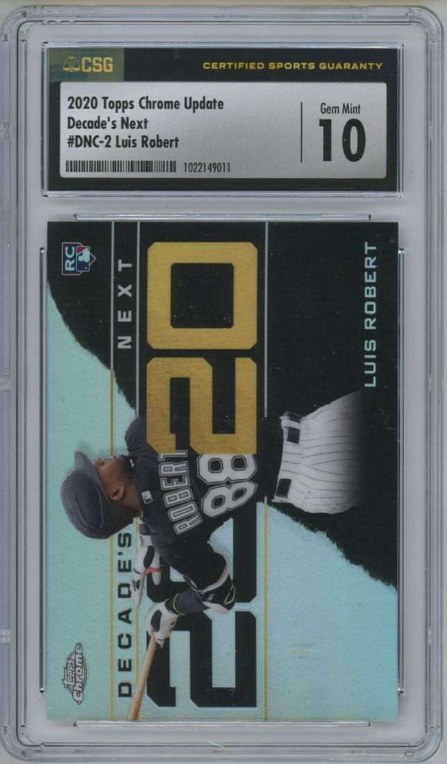 2020 Topps Chrome Update Decade's Next Rookie Luis Robert RC  #DNC-2  CSG 10 (1 of 2)