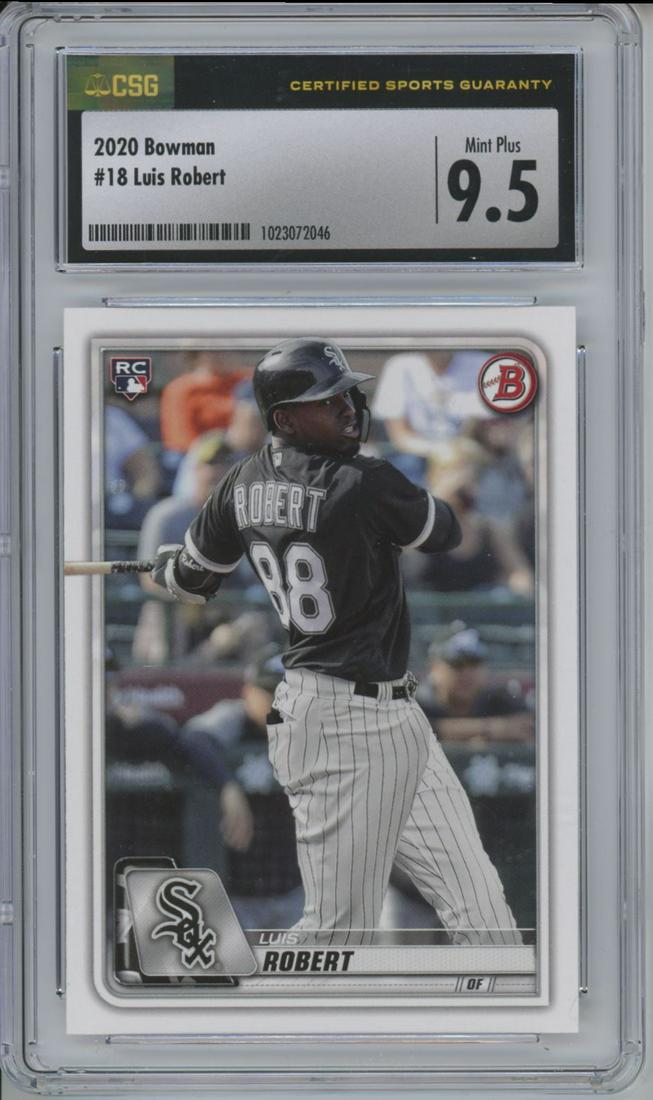2020 Bowman Rookie Luis Robert RC  Chicago White Sox #18  CSG 9.5 (1 of 2)