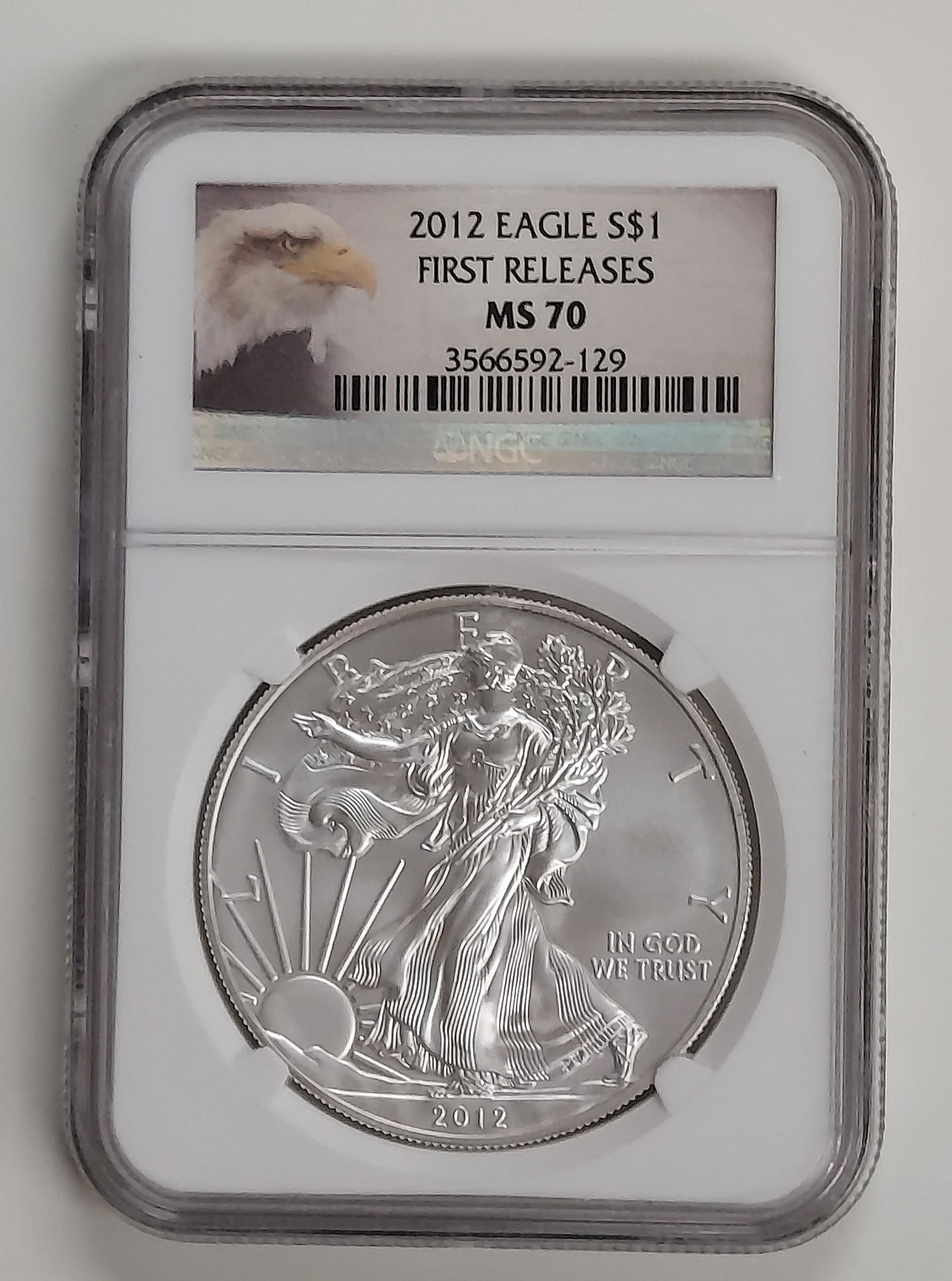 2012 American Silver Eagle NGC MS-70 First Releases Coin (1 of 4)