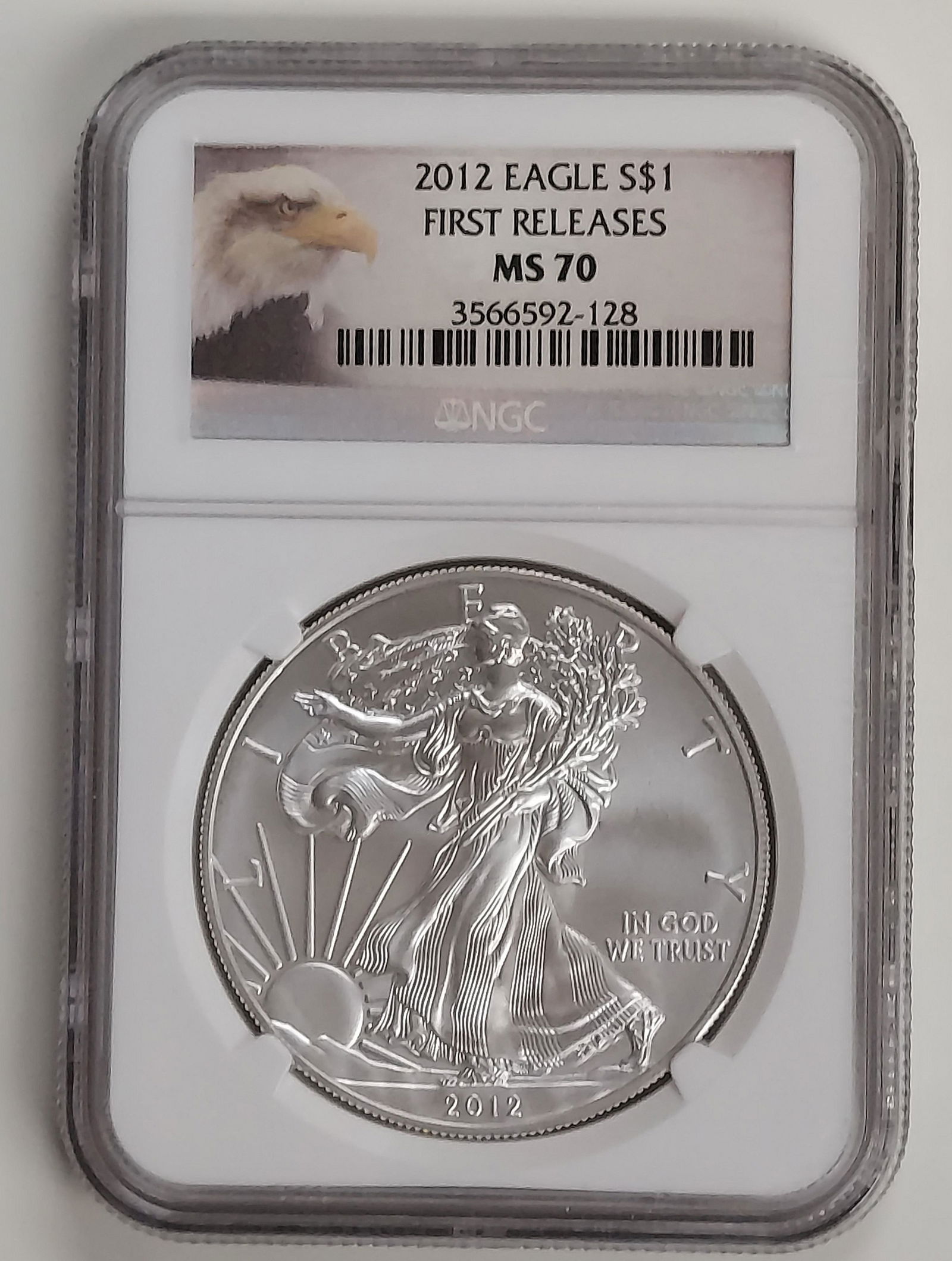 2012 American Silver Eagle NGC MS-70 First Releases Coin (1 of 4)