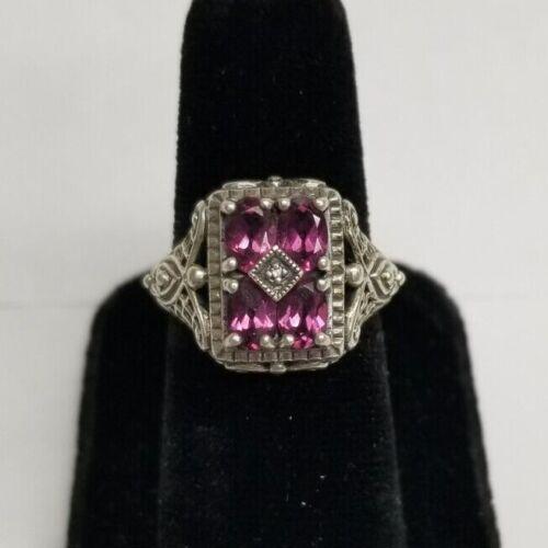 Sterling Silver Imitation Pink Tourmaline Ring (1 of 6)