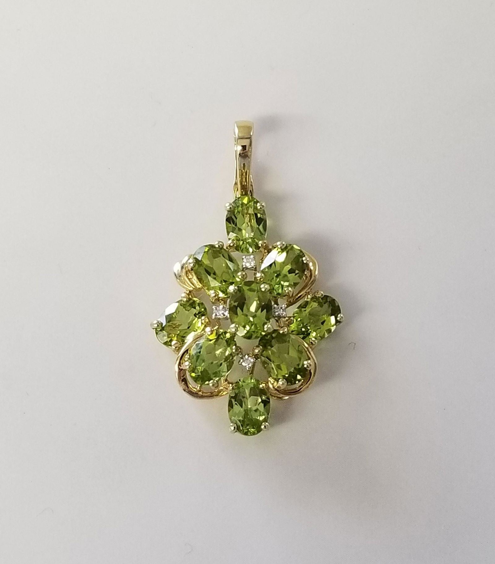 14K Peridot & Diamond Pendant (1 of 5)