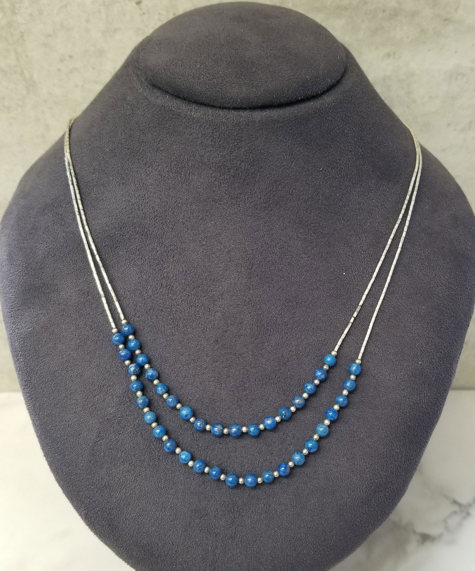 Carolyn Pollack Relios Liquid Silver Lapis Lazuli 2-Strand Beaded Necklace (1 of 7)