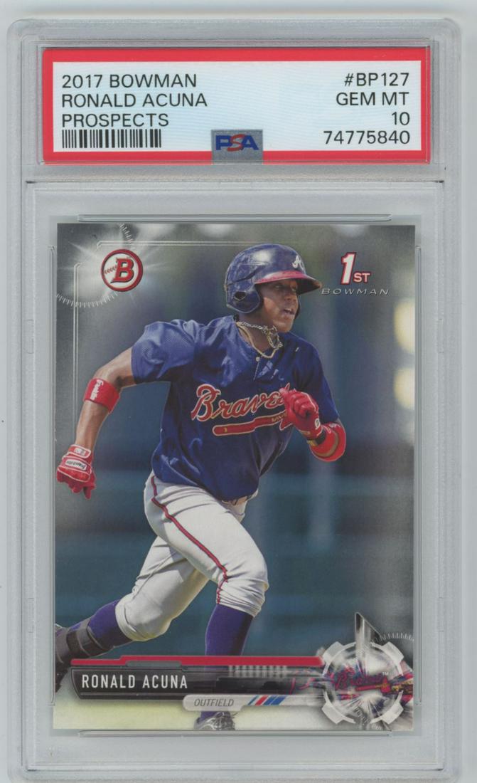 2017 Bowman Prospects Ronald Acuna #BP127 PSA 10 (1 of 2)