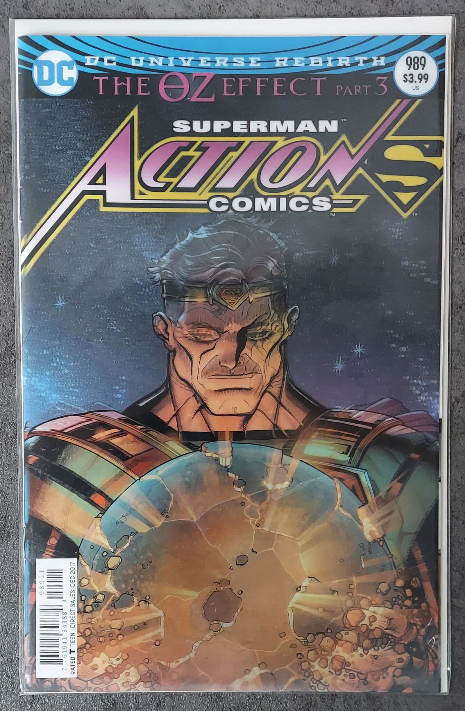 DC SUPERMAN ACTION COMICS #989 DECEMBER 2017 LENTICULAR COVER - DC UNIVERSE REBIRTH (1 of 2)
