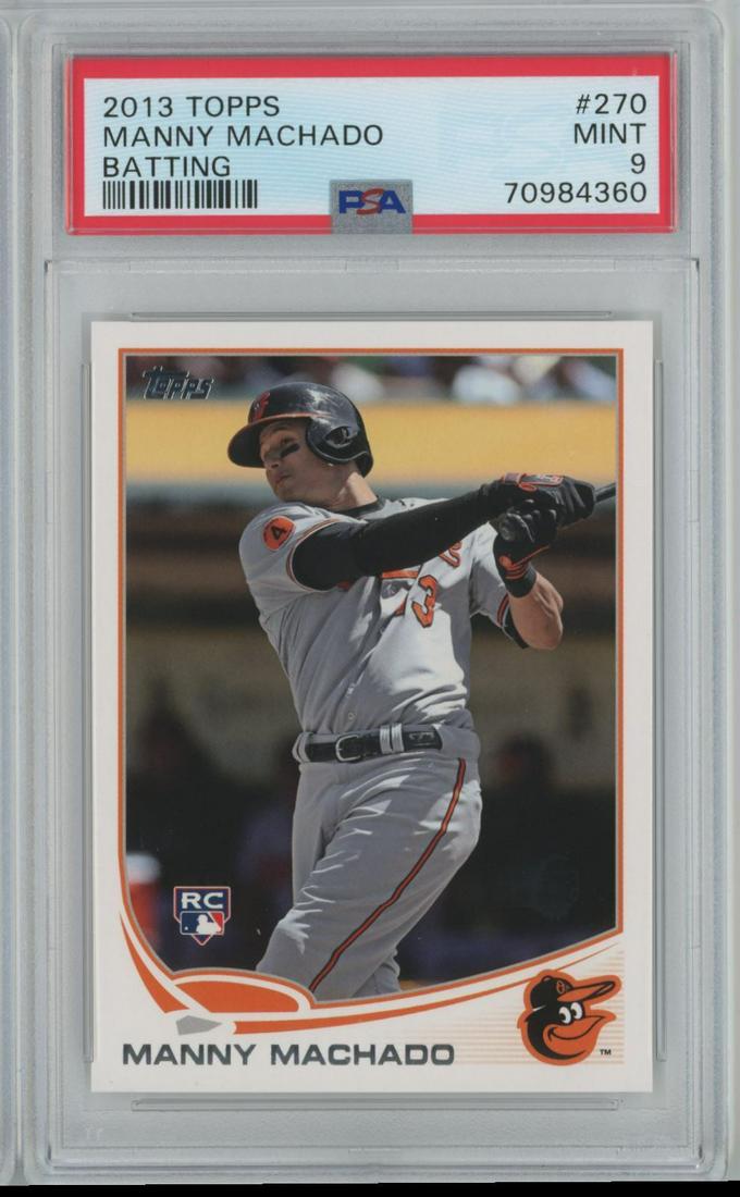 2013 Topps Batting Rookie Manny Machado #270 PSA 9 (1 of 2)