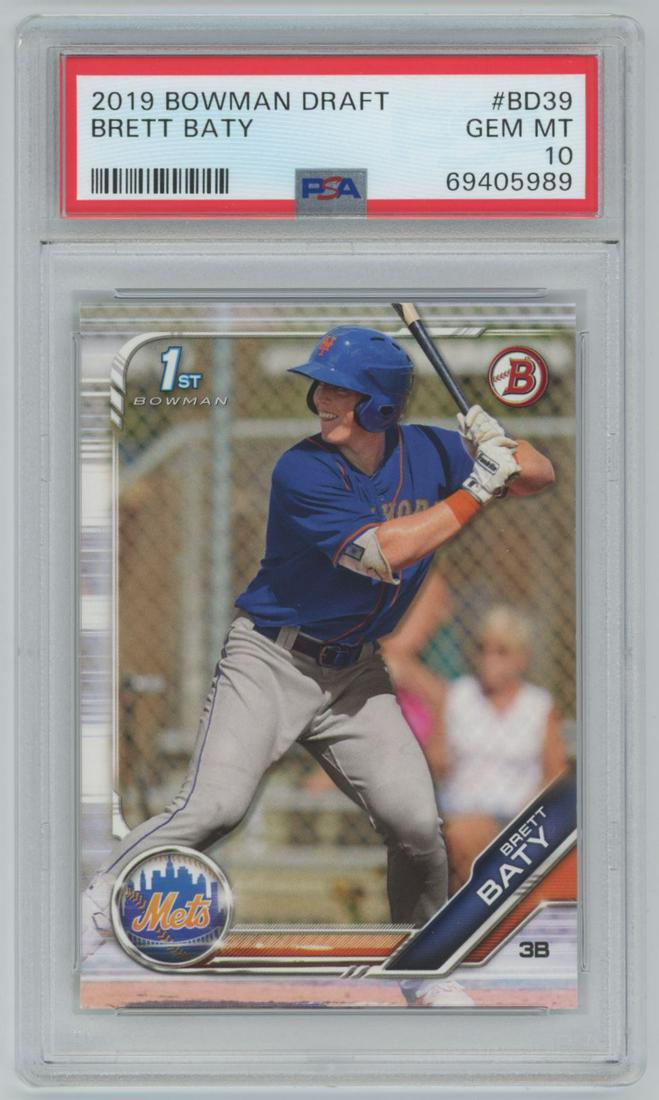 2019 Bowman Draft Brett Baty #BD-39 PSA 10 (1 of 2)