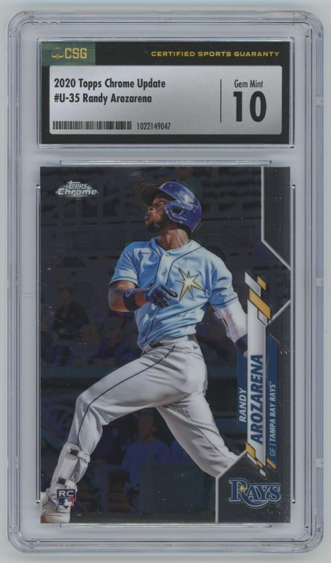 2020 Topps Chrome Update Rookie Randy Arozarena U-35 CSG 10 (1 of 2)