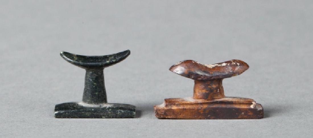 Lot with two egyptian headrest amulets (1 of 1)