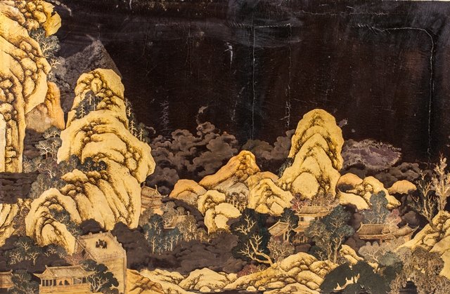 Vietnamese table: Wood, lacquer. Vietnam, circa 1930. 102x68cm