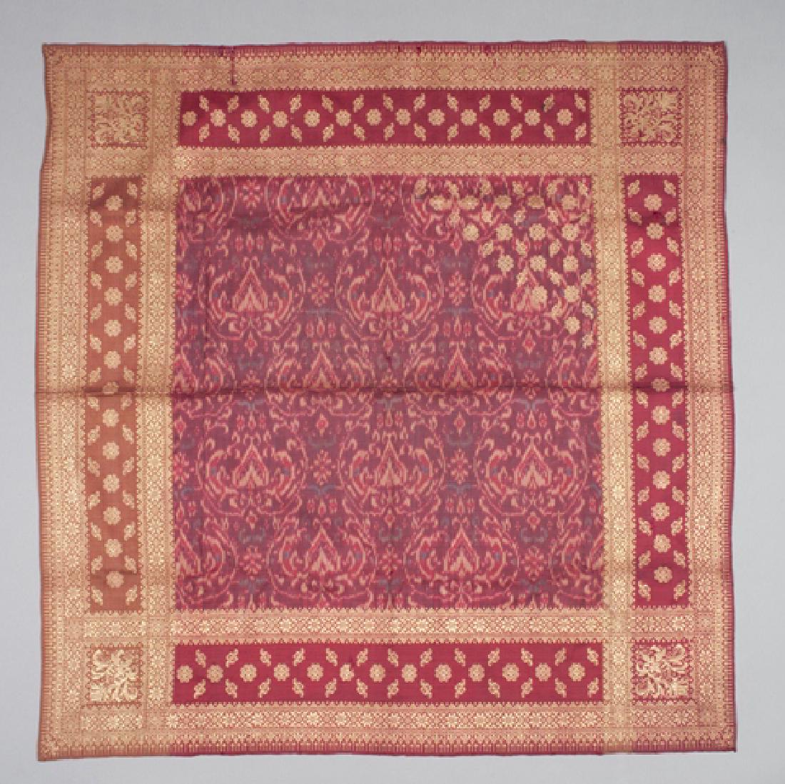 Indonesian Ikat: Fabric. Pelembag region, South of Sumatra, Indonesia. 88x84cm