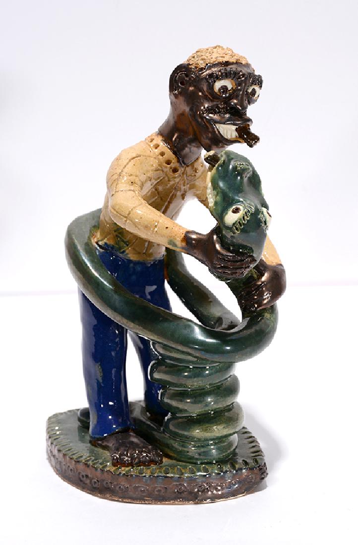 Billy Ray Hussey.  Snake Wrestling. (1 of 4)