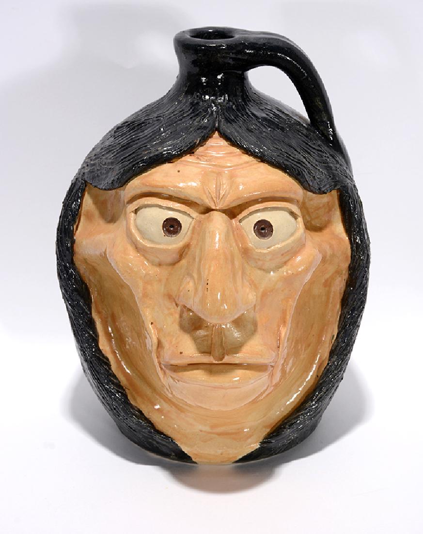 Michael & Melvin Crocker. Chief Face Jug. (1 of 4)