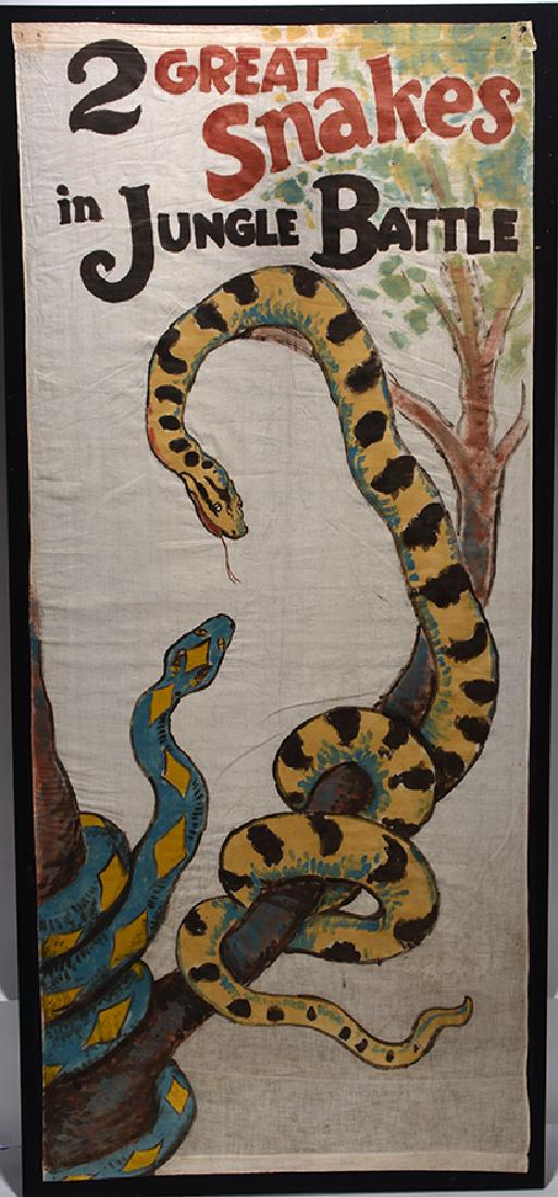 Jungle Battle Circus Freak Show Banner. (1 of 1)