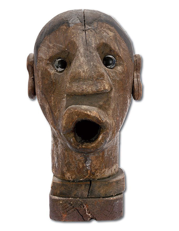 Black Man's Bust Bird House Post. (1 of 9)