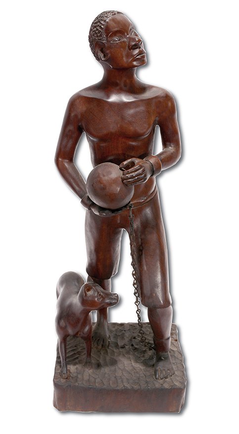 Lester Pomariega. Slave With Ball & Chain Carving. (1 of 11)