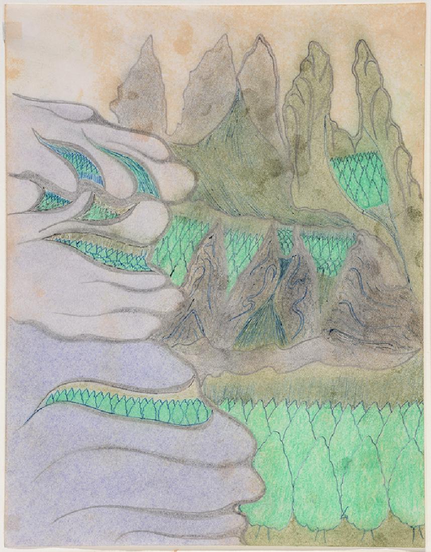 Joseph Yoakum.  Untitled Landscape. (1 of 3)