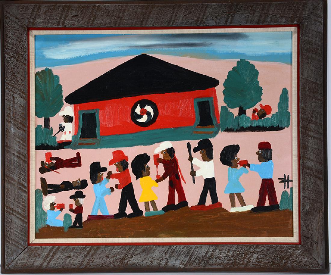 Clementine Hunter.  Saturday Night Juke Joint. (1 of 4)