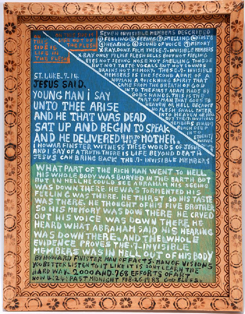 Howard Finster. On This Side Is Life In Flesh... (1 of 5)