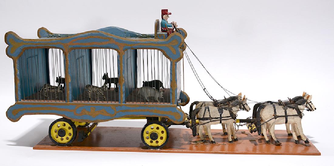Curtis Roscoe Wolfe. Circus Wagon w 6 Animals. (1 of 6)