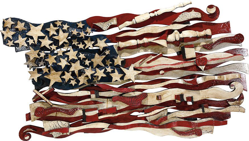 Ab The Flagman.  Large Early Flag. (1 of 4)