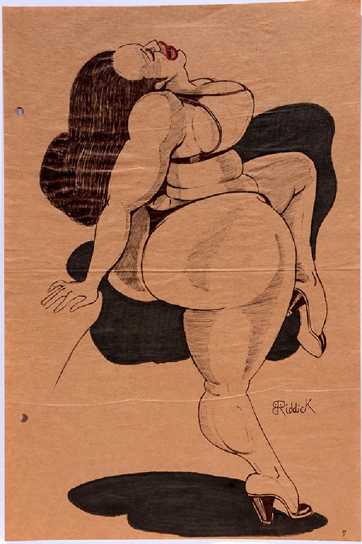 B.E. Riddick.  Girl Wearing Bikini In High Heels. (1 of 1)