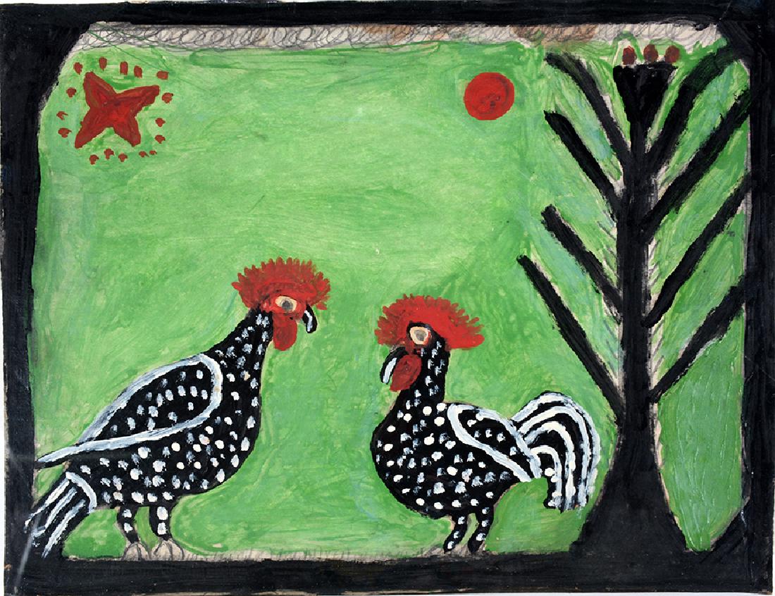 Willie Massey.  Polka Dot Roosters. (1 of 1)