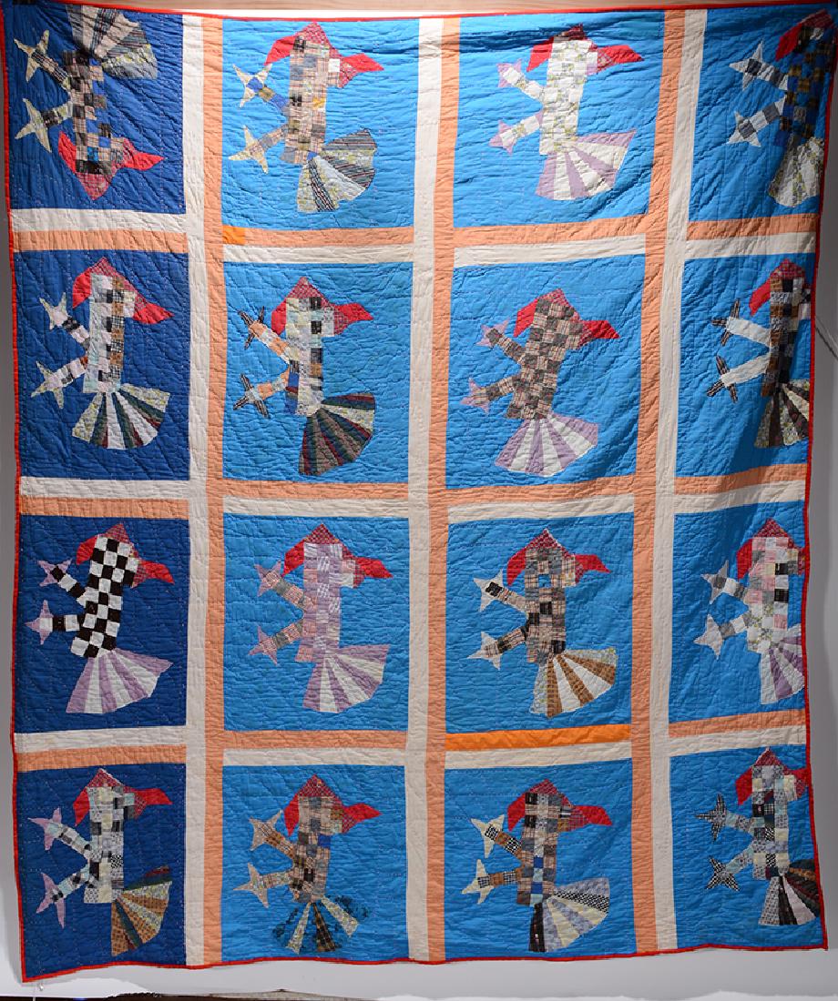 Fighting Rooster Quilt. (1 of 3)