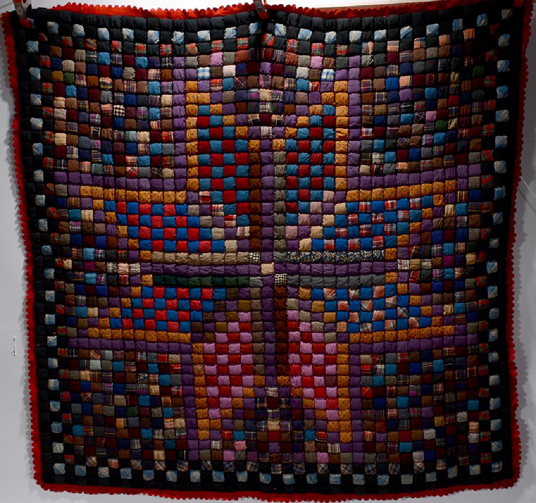 Heavy Weight Squares In Star Pattern Quilt. (1 of 3)