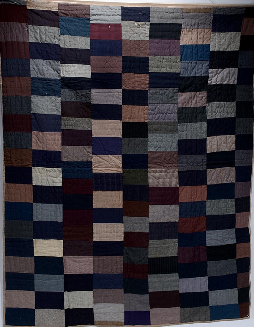 Multi-Colored Blue Side Of Block Quilt. (1 of 2)