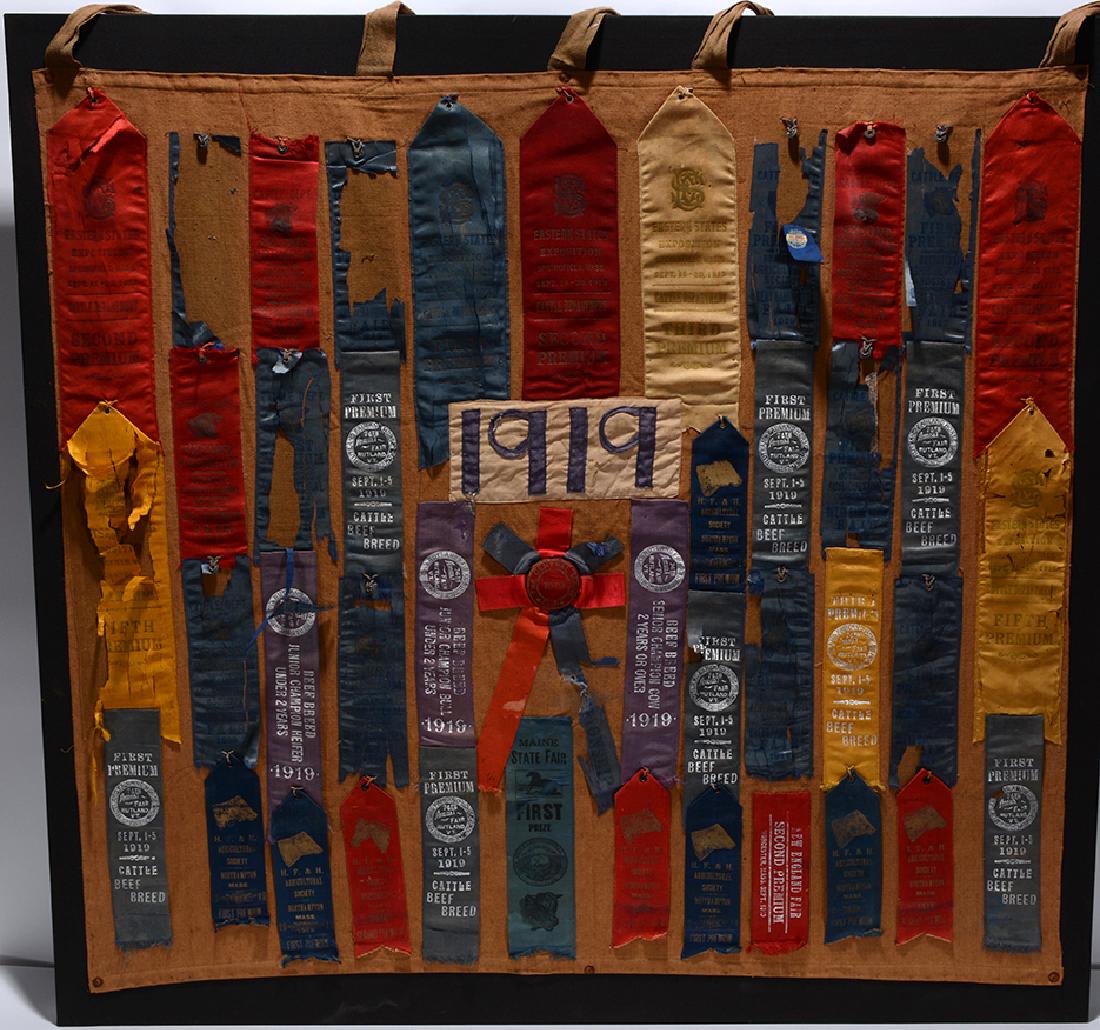1919 ME & VT State Fair Cattle Ribbons. (1 of 4)